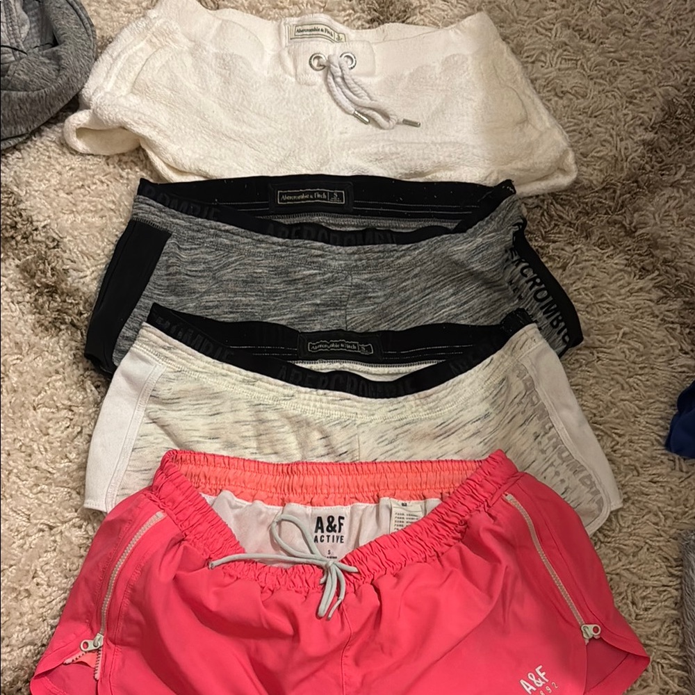 Abercrombie & Fitch Women's Athletic Shorts - Pink, White, Gray, Black